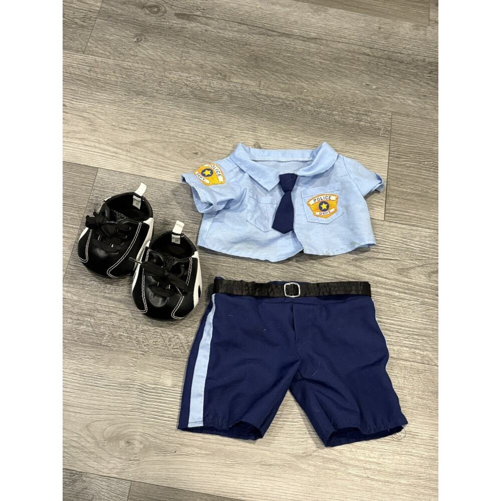 Build A Bear Police Officer Outfit Shirt Pants Boots Teddy Clothes Costume